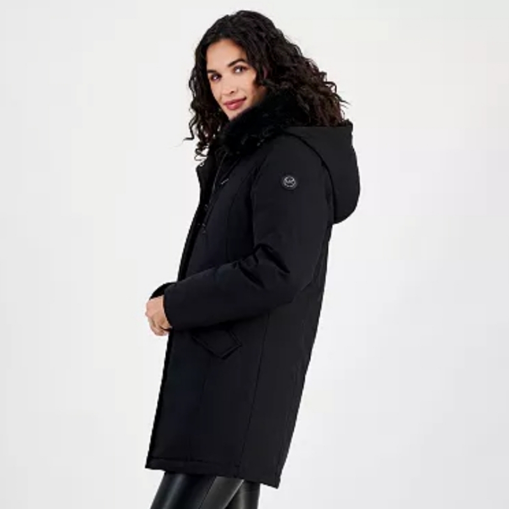 Michael Kors black Misdy down filled anorak coat size L EUC